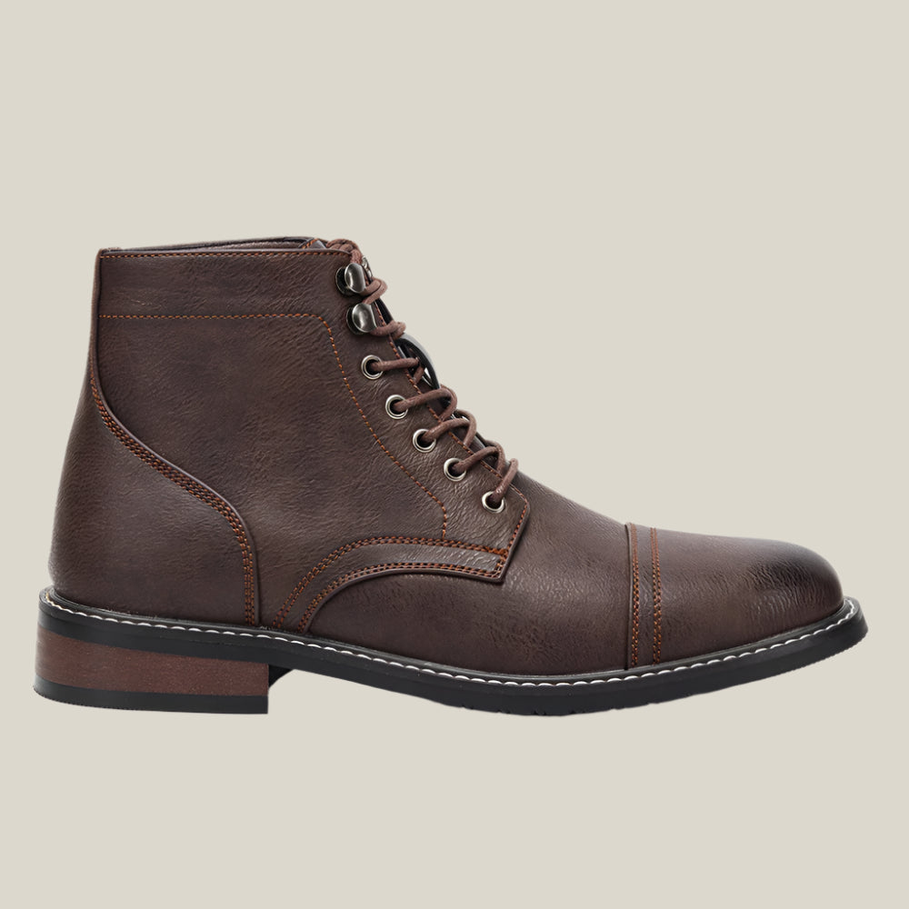 Frontier Cap Toe Leather Boots - Oakern