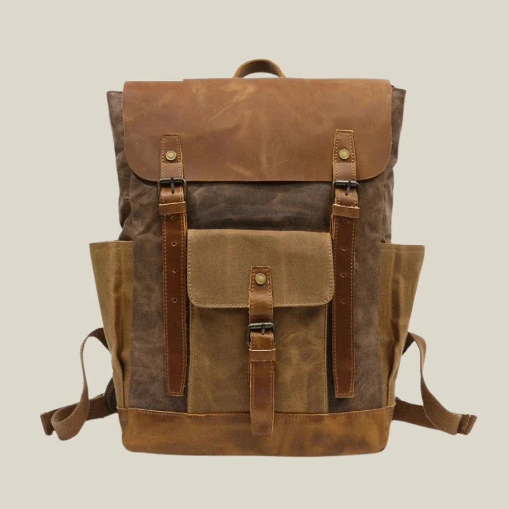 Oakern Trailblazer Backpack – Waxed Canvas & Leather Rucksack