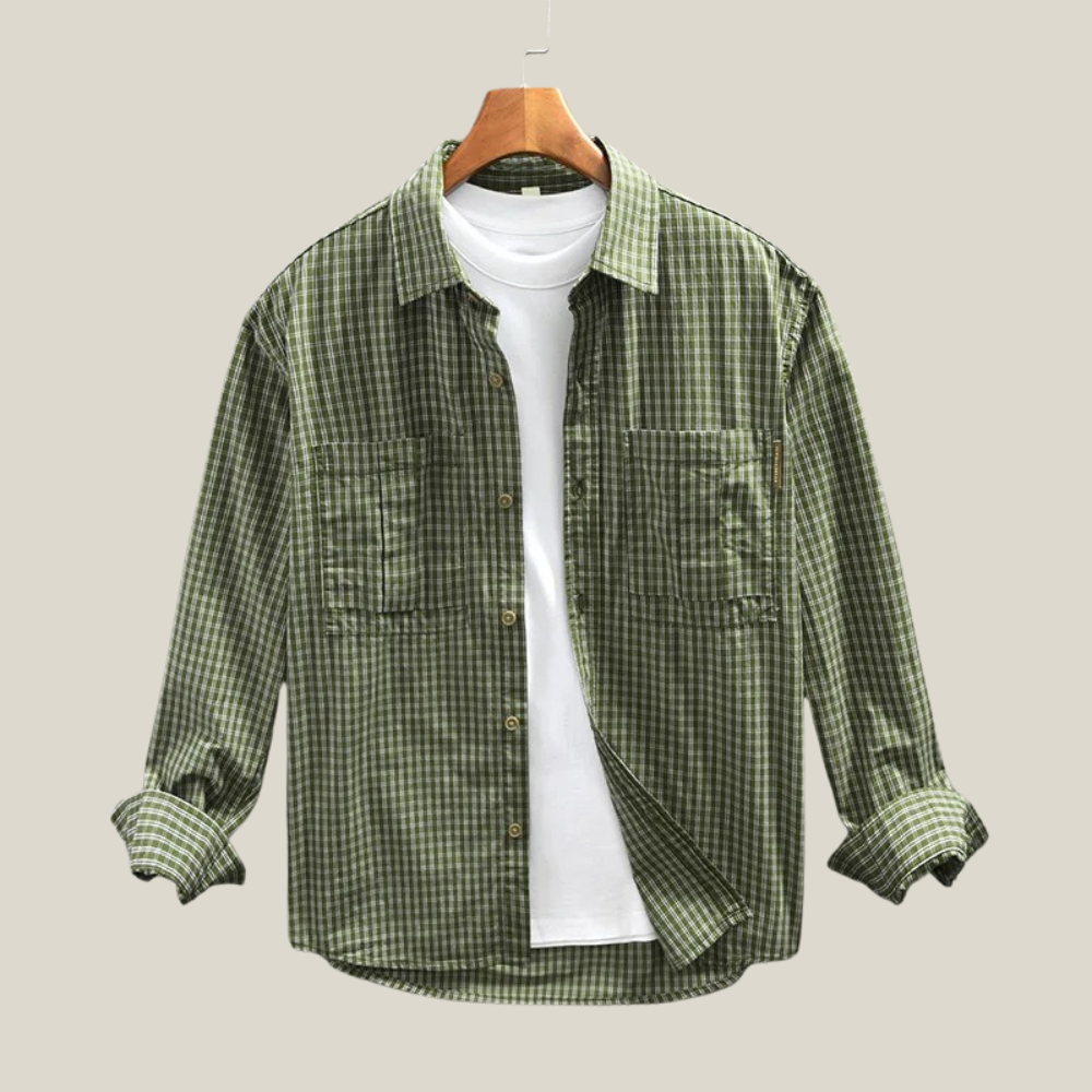 Oakern Vintage Utility Work Flannel Shirt