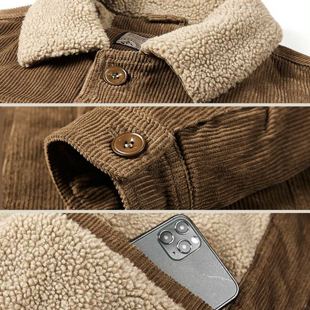 Oakern Vintage Corduroy Sherpa Jacket