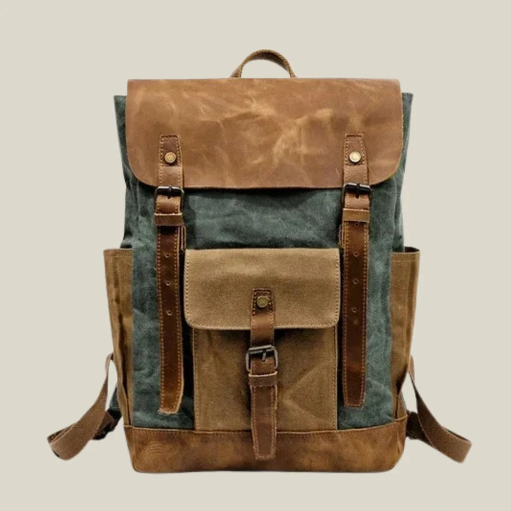 Oakern Trailblazer Backpack – Waxed Canvas & Leather Rucksack