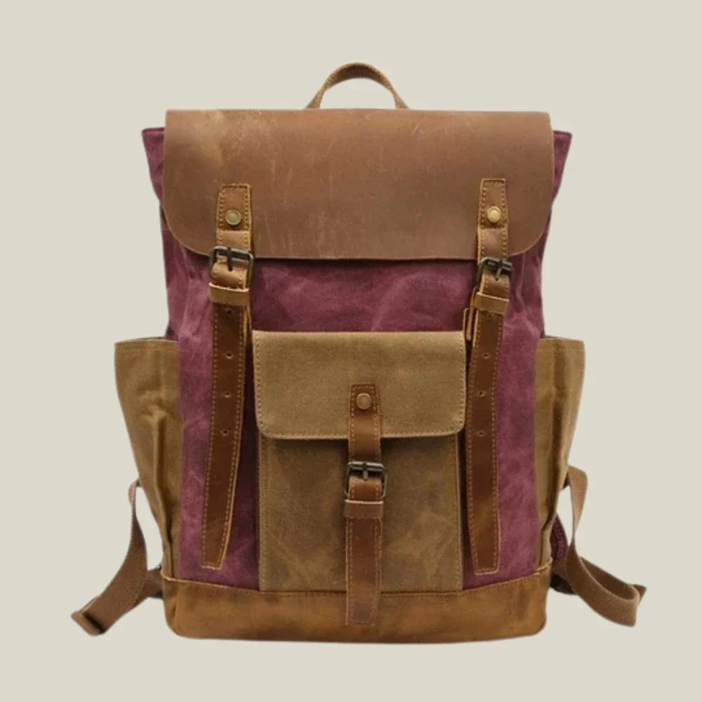 Oakern Trailblazer Backpack – Waxed Canvas & Leather Rucksack