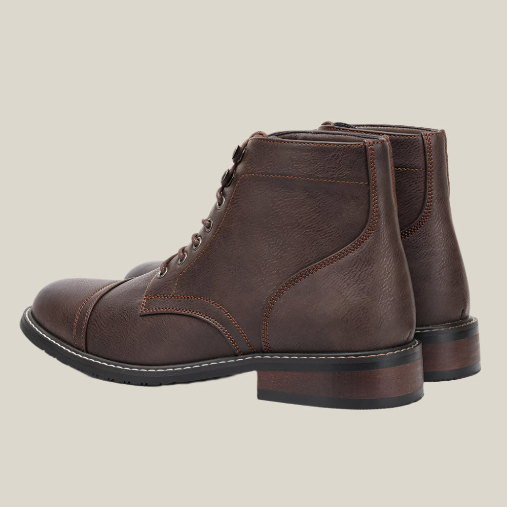 Frontier Cap Toe Leather Boots - Oakern