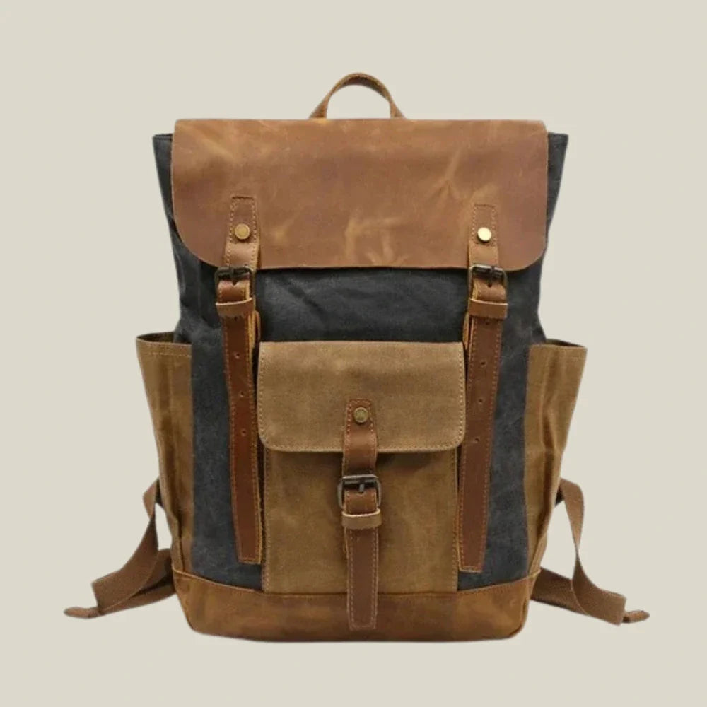 Oakern Trailblazer Backpack – Waxed Canvas & Leather Rucksack