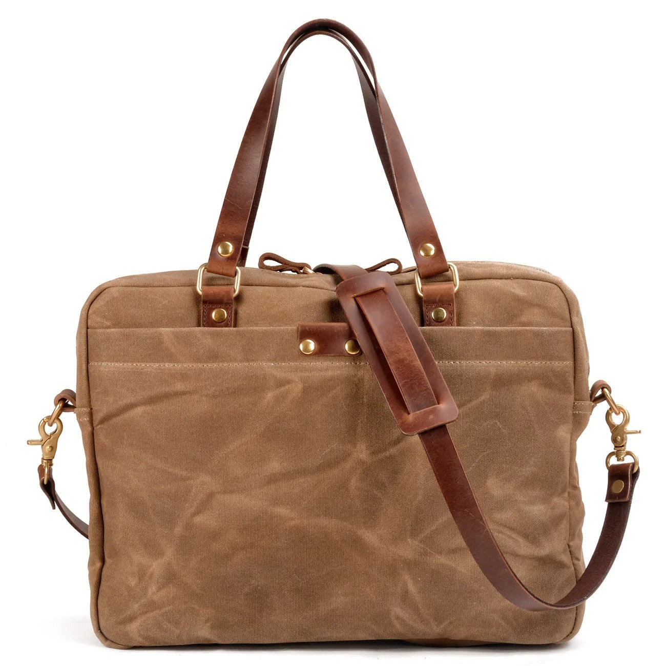Oakern Expedition Briefcase – Waxed Canvas & Leather Laptop Bag