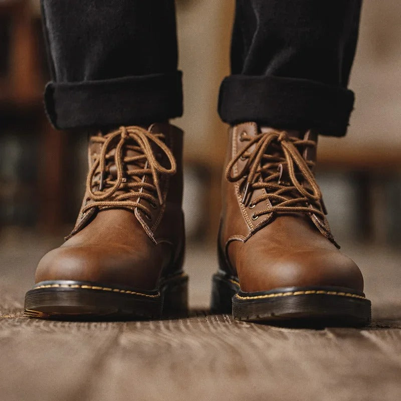 Oakern Combat Leather Boots - The Hero