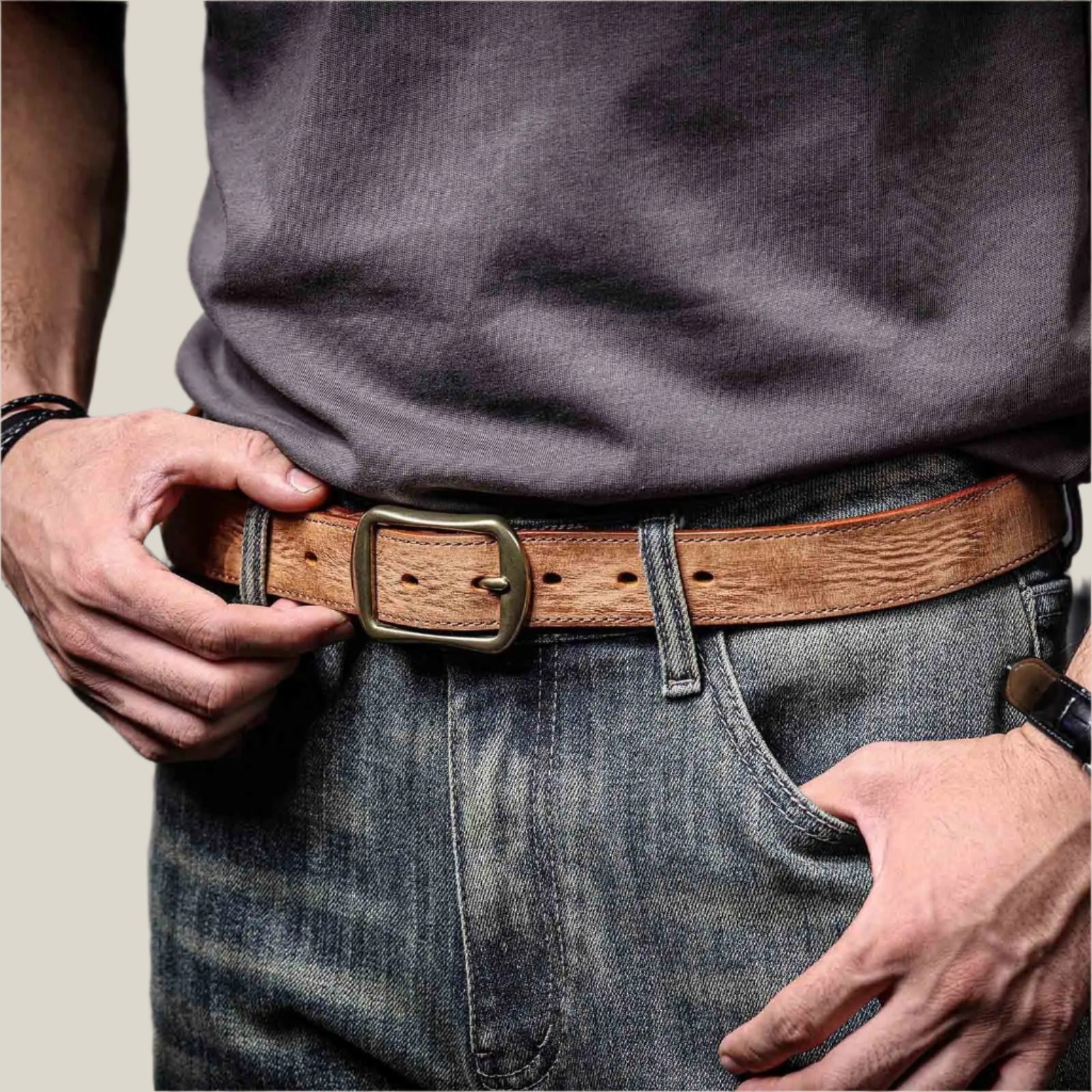 Timber Leather Belt - Oakern