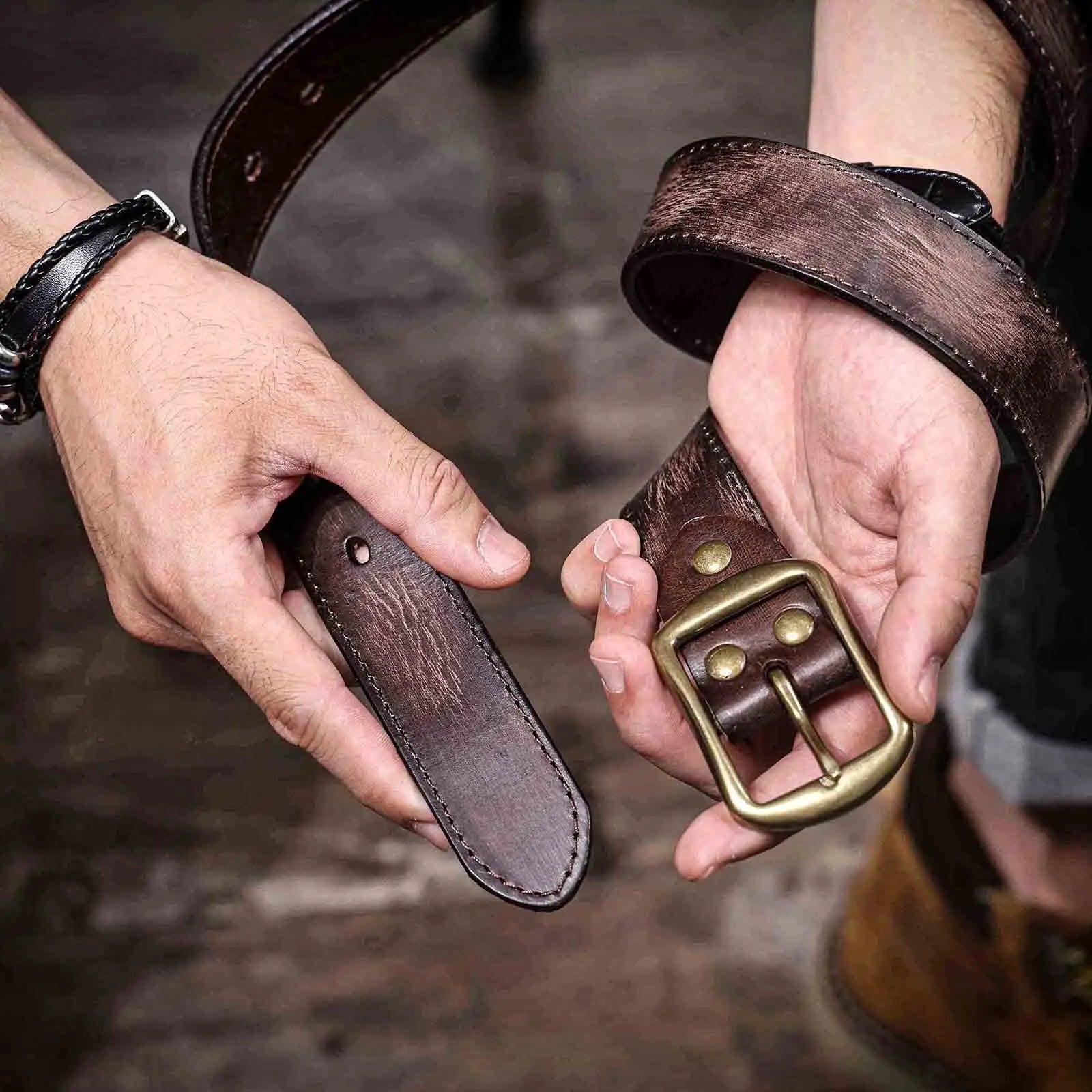 Timber Leather Belt - Oakern